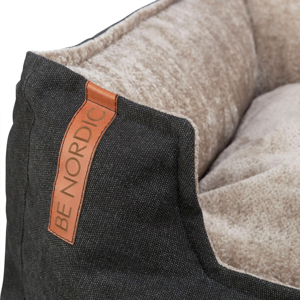 Hundebett Föhr Schwarz/Sand