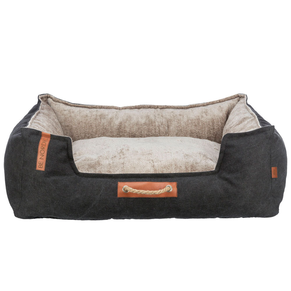 Hundebett Föhr Schwarz/Sand